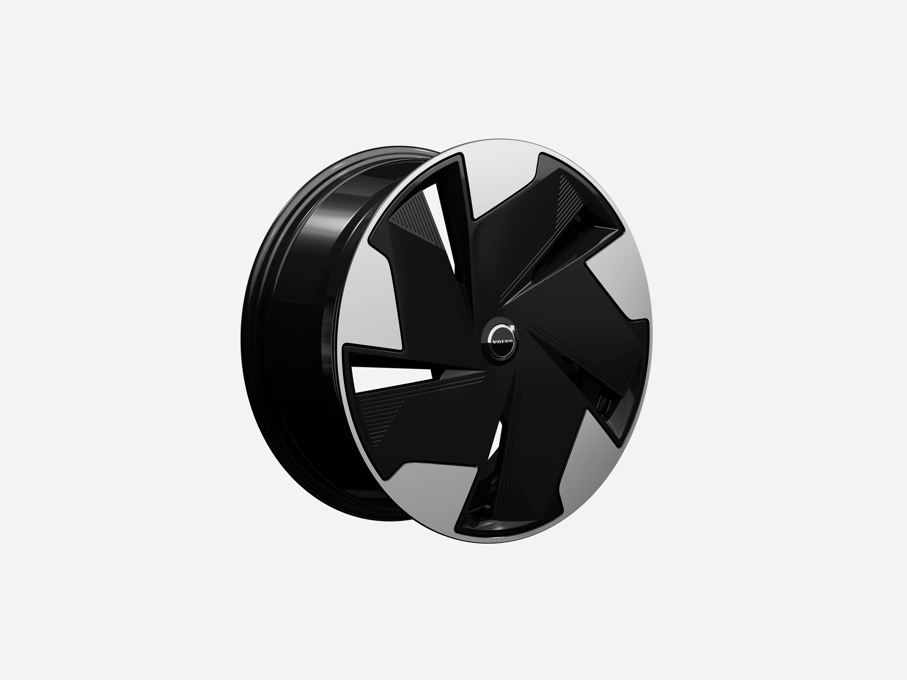 19" 5-spaaks glossy black/diamond cut