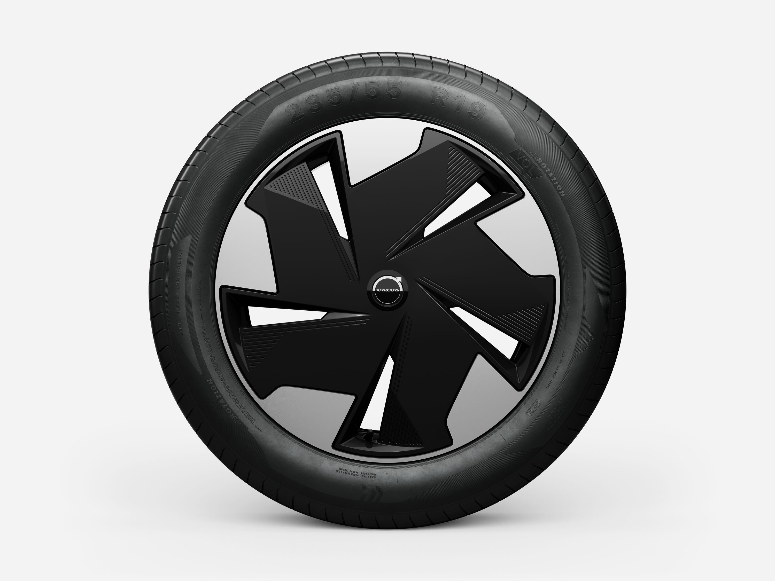 19" 5-spaaks glossy black/diamond cut