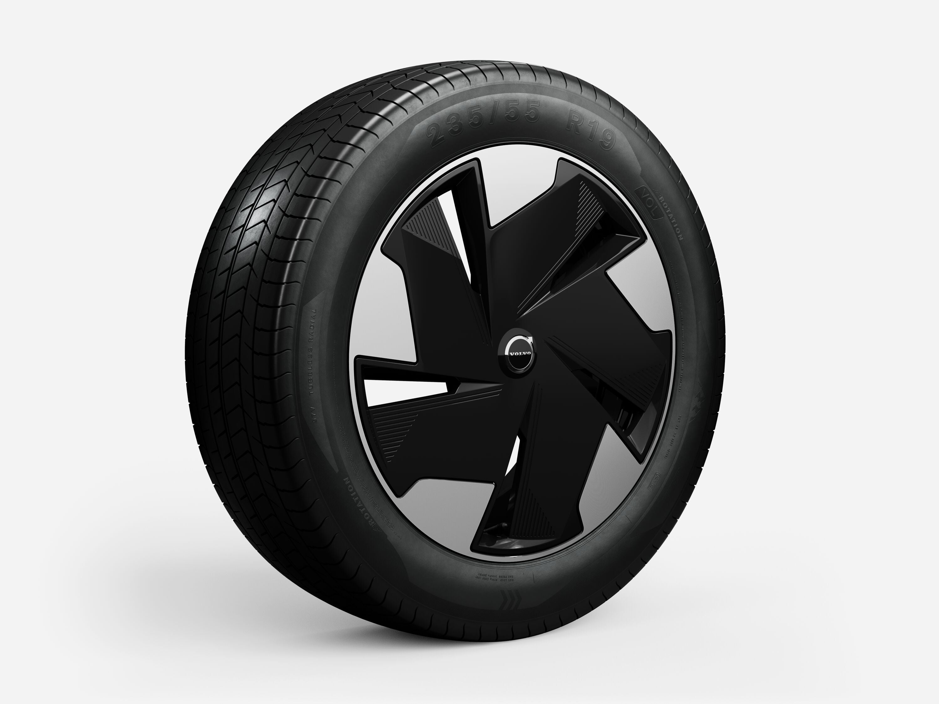 19" 5-spaaks glossy black/diamond cut